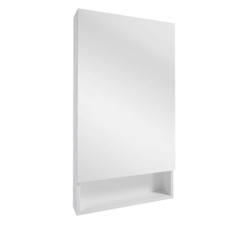 Lupo white hanging bathroom cabinet with mirror 50x90 cm
