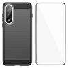 For OnePlus Ace 5 Ultra 5G/OnePlus Nord 5 5G Case with Screen Film WANLONFENG LS Series Big Lens Hole Brushed Texture TPU Phone Cover