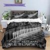 Ropa de cama con patrón de Rugby de los All Blacks Decoración del hogar Regalo de Cumpleaños (1 * funda nórdica + 2 * fundas de almohada, sin núcleo)