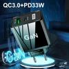 GaN 65W Gallium Nitride Fast Charger with PD - EU/US/UK Adapter