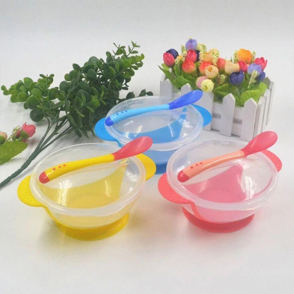 Baby Feeding Training Bowl Spoon with Suction Cup Tableware Set New Dinner Bowl  Baby