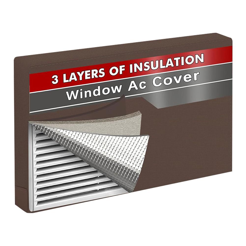 Чехлы для кондиционеров для установки внутри совместимы с большинством оконных кондиционеров 3-слойная изоляция ветрозащитные водонепроницаемые 33cm коричневый 3490₽