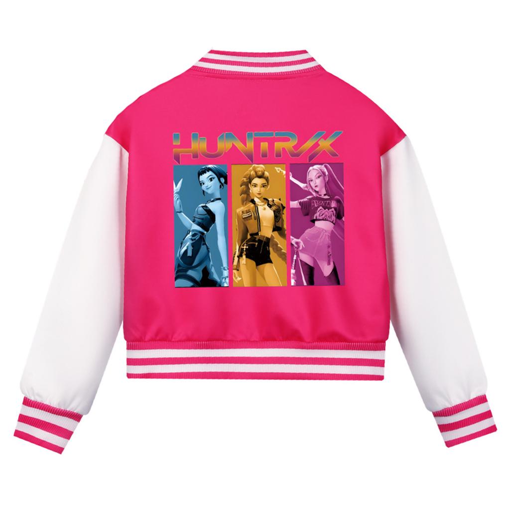 Mote for barn, avslappet langermet hettejakke med heks og gruppetrykk