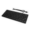 USB-Tastatur mit Kabel 78 Tasten Kompakte leise Tastatur für PC Laptop Tablets Desktop-Computer