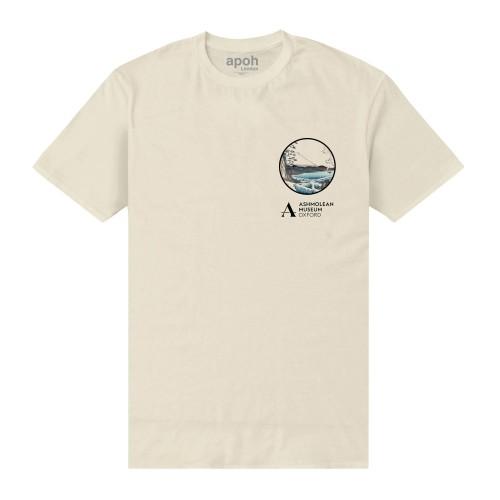 Ashmolean Museum Unisex Adult Vintage Wave T-Shirt L sable