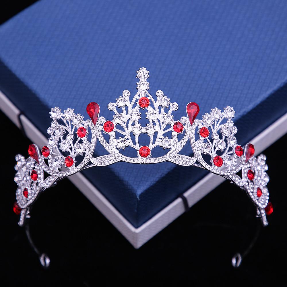 DIEZI Baroque Bridal Crown Headwear Crystal Hair Dress Accessories Tiara For Women Wedding Rhinestone Crown Hair Jewelry