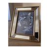 Mirrored Frame, Photo Frame With Glass Mirror Gold Color Frame, 13x18cm