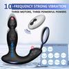Remote Control Thrusting Anal Vibrator with Thick Penis Ring Prostate Massager 10 Mode 3 Motors Anal Plug Sex Toys
