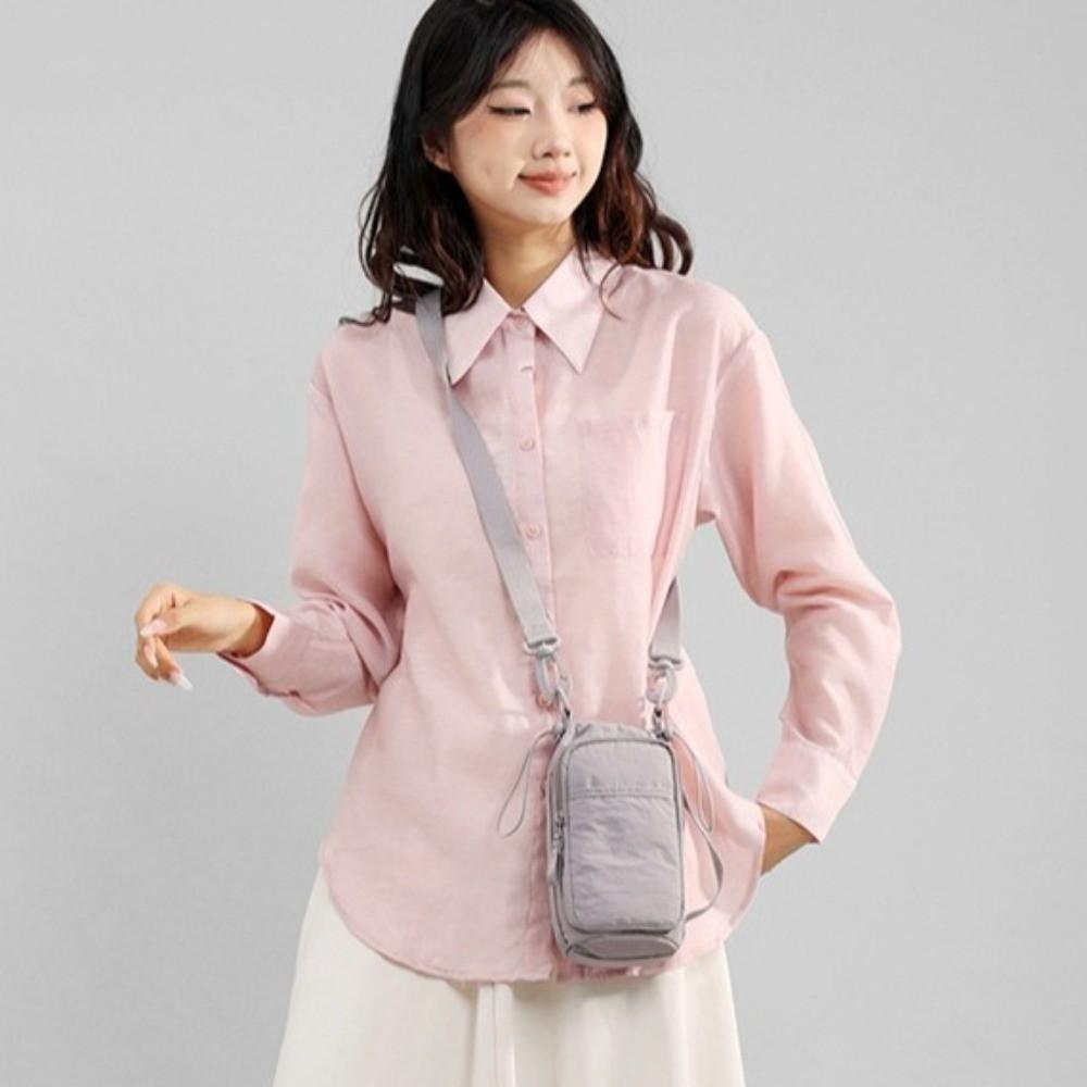 Large Capacity Crossbody Phone Pouch Nylon Women's Fitness Bag Water Bottle Storage Bag  Gym