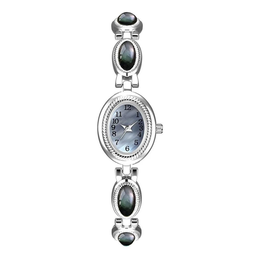 Vintage Watch Oval Quartz Waterproof Watches Women's Bracelet Wristwatch