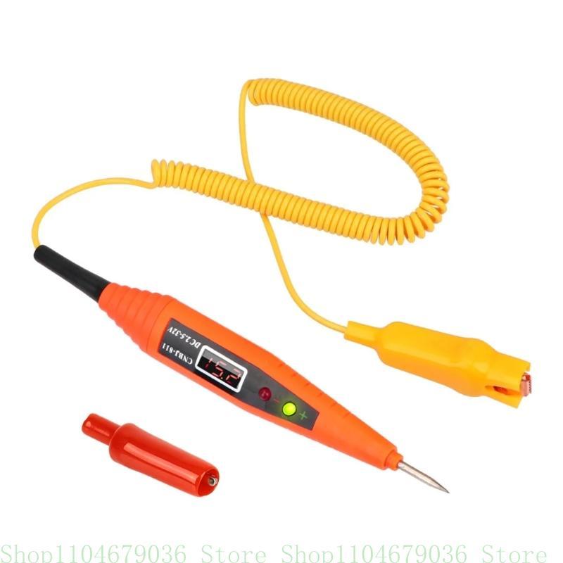 Automobile Circuit Tester, 2.5-32V Test Light with Alligators Clip Steel Probe Vehicle Circuits Low Light Tester