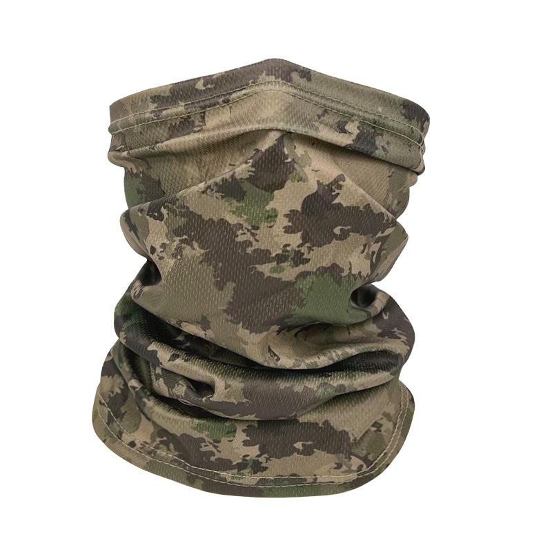 Ice Silk Tactical Neck and Head Cover for Men: Summer Outdoor Cycling, Sports, Fishing, Sun Protection, and Mountaineering Scarf.