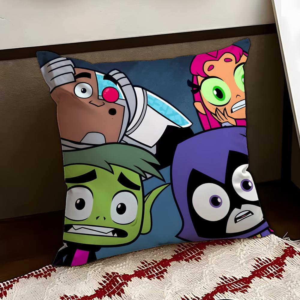 Anime TTeen TTitansS Go Cushion Cover Reversible Soft Durable Pillow Cover Home Car MultiScene Use for Daily Comfort