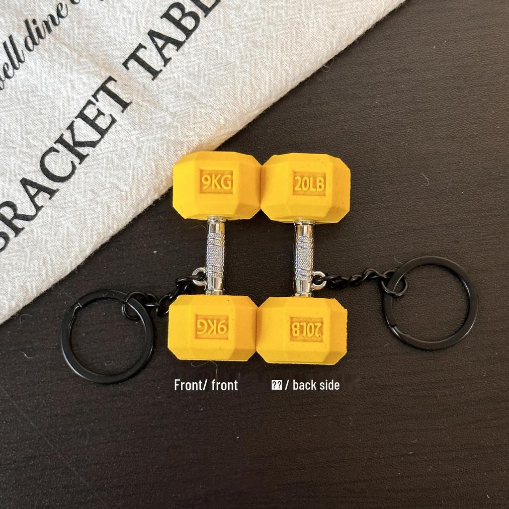 Miu Series Mini Barbell & Dumbbell Plate Keychain Bag Charm