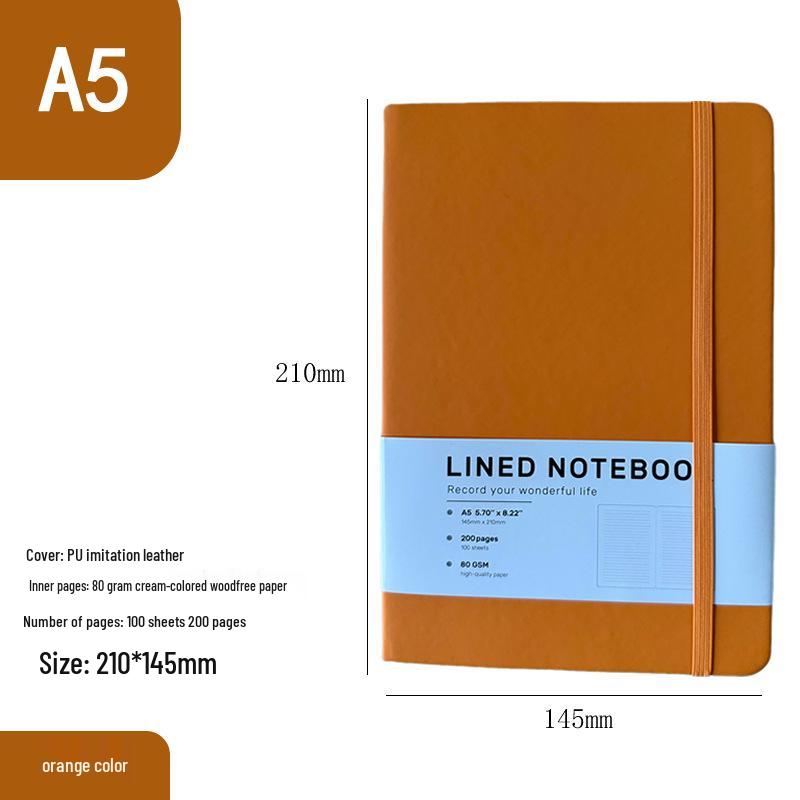 A5 PU-Leder Büro-Notizbuch mit Band und individuellem Logo