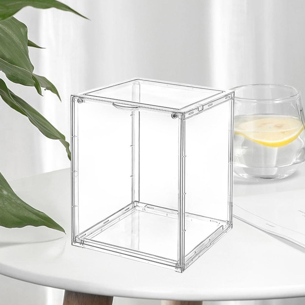 Doll Display Case Dust Proof Large Capacity Magnetic Protective Doll Storage Showcase for