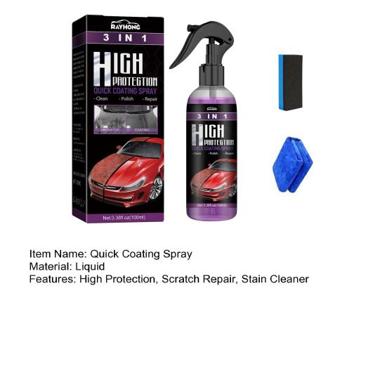 100ML Auto Schnellbeschichtung Spray Hoher Schutz Kratzer Reparatur Fleck Reiniger Universal Auto Farbe Farbwechsel Mittel Auto Schönheit liefert