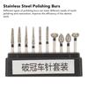 10pcs Dental Polisher Teeth Repair Stainless Steel Black Dental Polishing Bur Drills for Professional Use