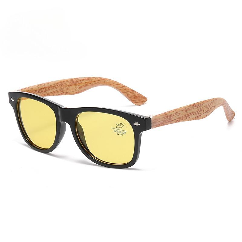 Fashionable Bamboo Wood Sunglasses Men Women Classic Square Vintage Driving Sun Glasses Night Vision Fishing Eyewear