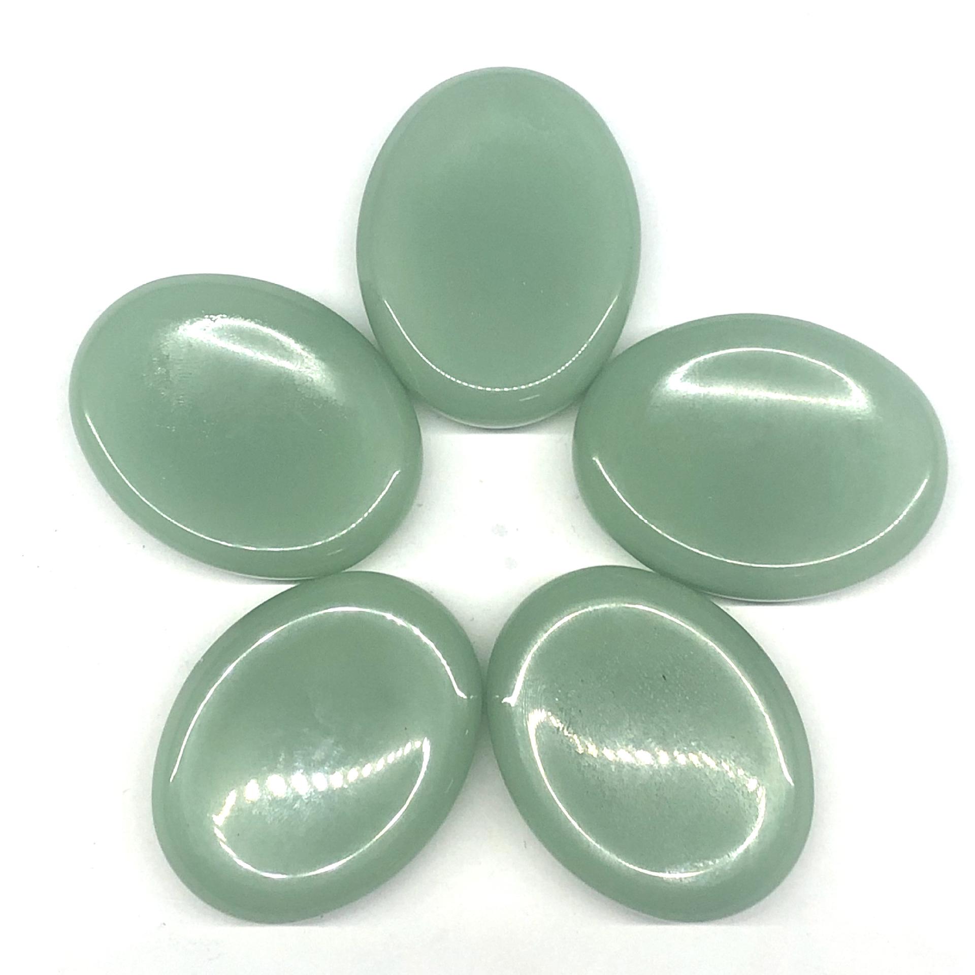 Розовый кварц, ладонный камень для снятия стресса, 35x45 мм, натуральный драгоценный камень, массажер для большого пальца.