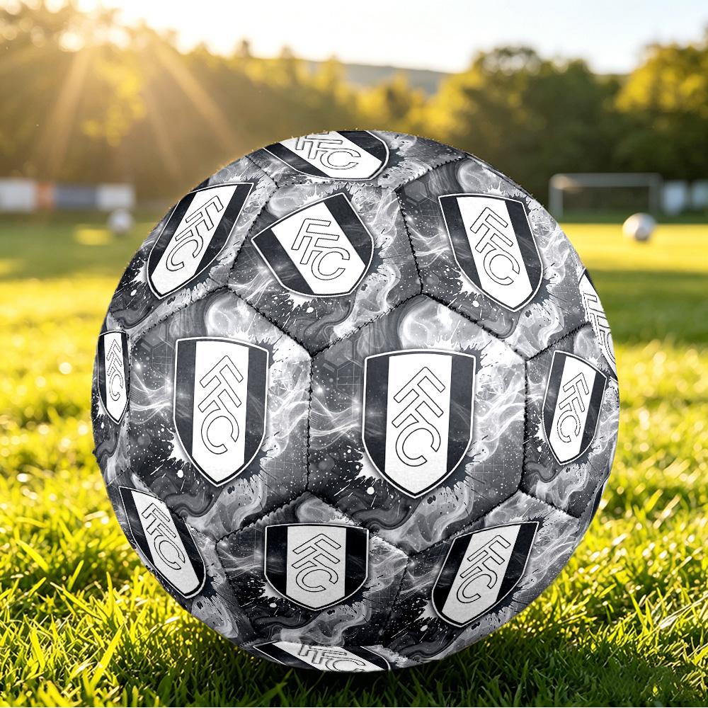 Fulham FootballPrinted Size 5 Soccer Ball, Anti Slip Adult Match Football Souvenir for Football Fans