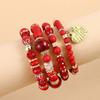 4pcs/set Heart Rice Beads Chain Bracelet Crystal Beads Bohemian Vintage Bracelets  DIY Jewelry