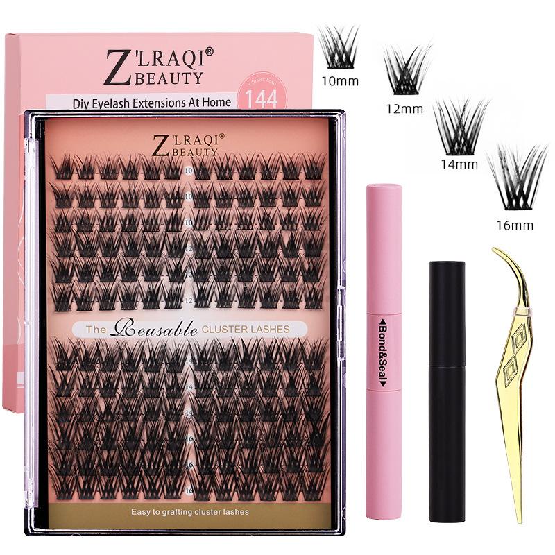Segmented Eyelash Set, Thick False Eyelashes Three-Dimensional Diy Hot Melt Multi-Hair Grafted Eyelashes Fd Set