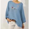 IHUASU Women's Fashion Casual Long Sleeve O-Neck Blouses & Shirts Elegant