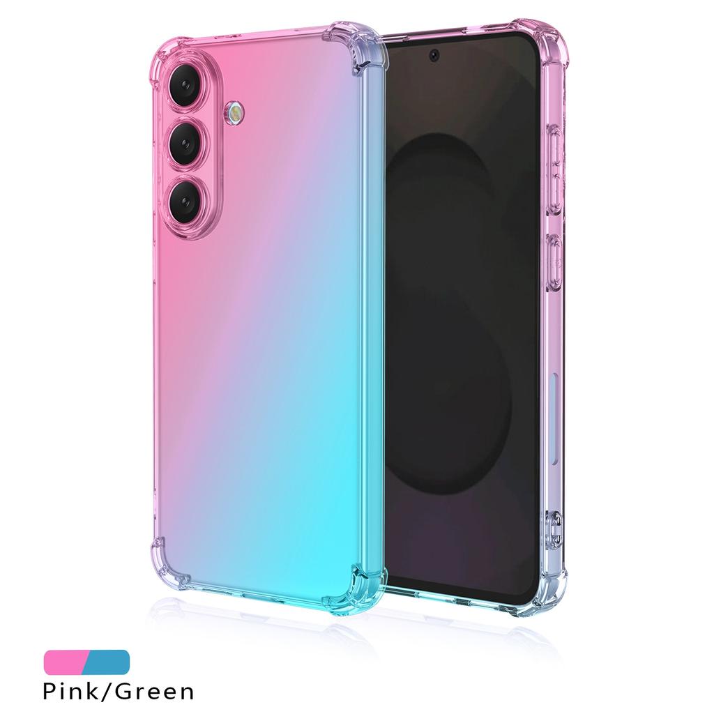Four-corners Shockproof Gradient TPU Case for Samsung Galaxy S26 S2 FE Edge S2 Ultra Plus S2+ Protective Cover Frame Fundas