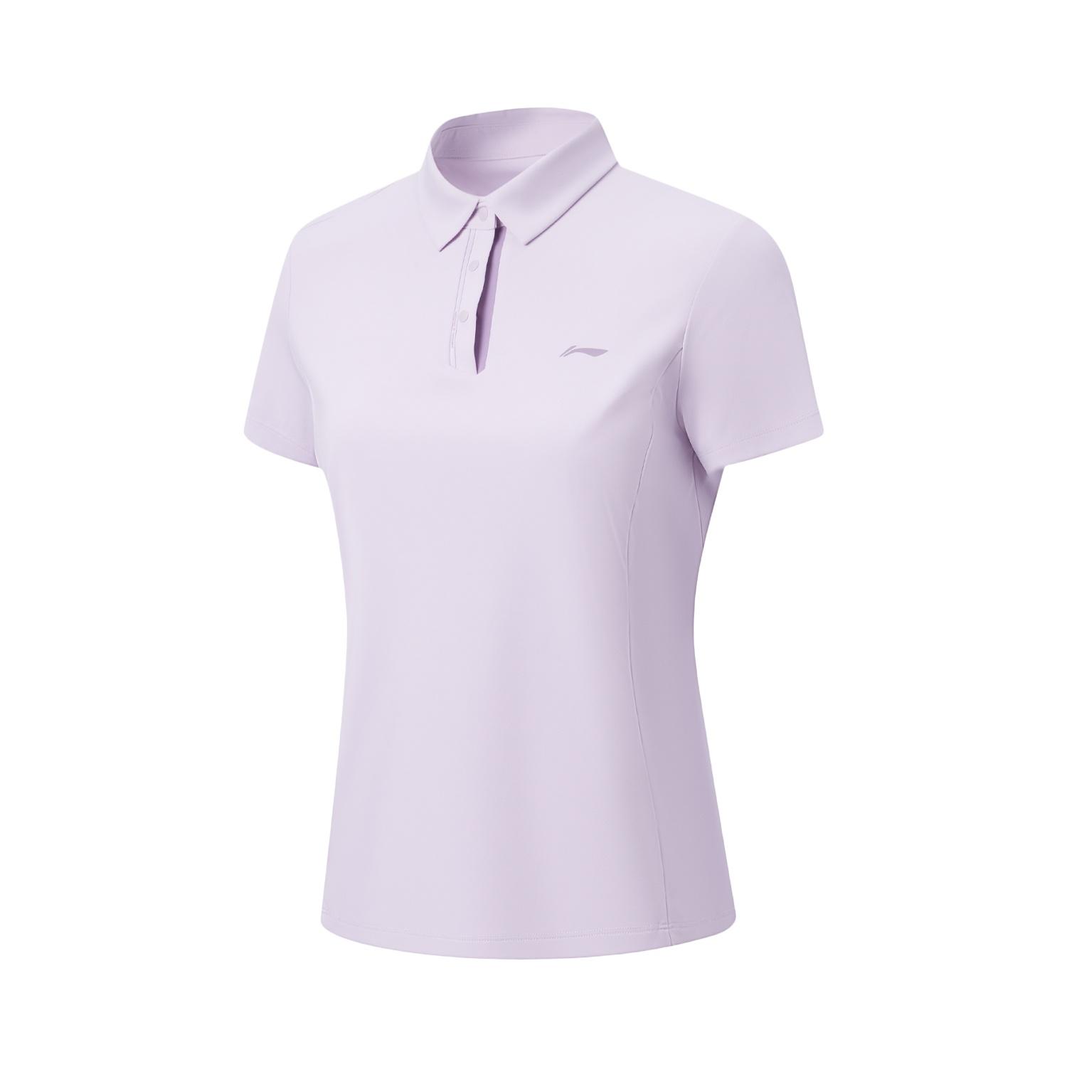 Li-Ning Fitness Series Moisture Wicking Quick Dry UV Resistant Loose Polo Shirt Women tops APLW144-5 L