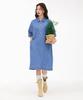 CHASECULT Women'S Denim Shirt Collar Dress - Sky Blue