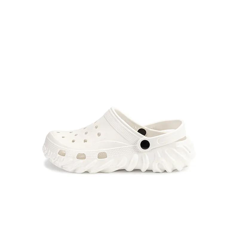 

Мода 36-45 Модные летние нескользящие мужские сандалии Мягкая подошва Тапочки для мальчиков Дизайнерская пляжная обувь Повседневная крутая теннисная обувь для мужчин 36-37 белый