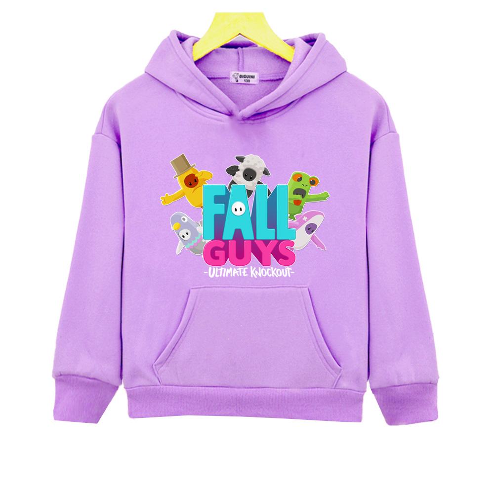 Fall Guys Hoodie 2026 Grafikdruck Sweatshirt Modische Pullover für Jungen/Mädchen Herbst Winter Bequemes Oberteil