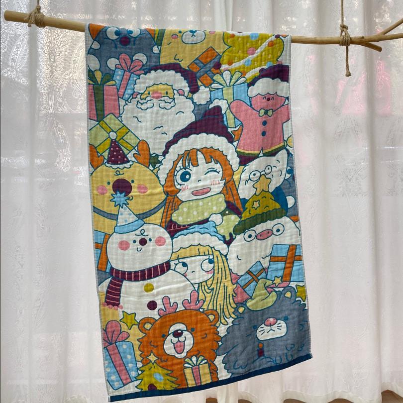 China Colored Jacquard Pure Cotton Four-Layer Gauze Bath Towel Men Women Extra-Large Adult Beach Towel Soft Absorbent