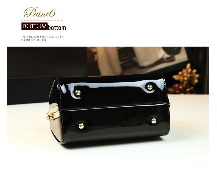 2024 Women's Rhinestone Clip Shoulder & Hand Bag – Stylish Pillow Shape In Bright Leather