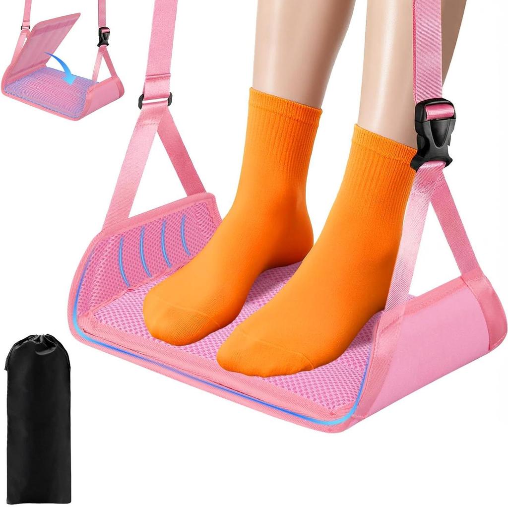 Portable Airplane Foot Hammock for Long-Distance Travel and Office Use
