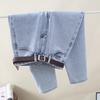 Damen High Waist Harem Jeans - Herbst 2021, Gerader Lockerer Schnitt, Schlanker Neun-Punkt-Schnitt, All-Match Daddy Karottenhose