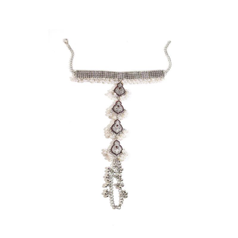 Retro Ethnic Geometric Water Drop Anklet - Bohemian Style Round Foot Ornament