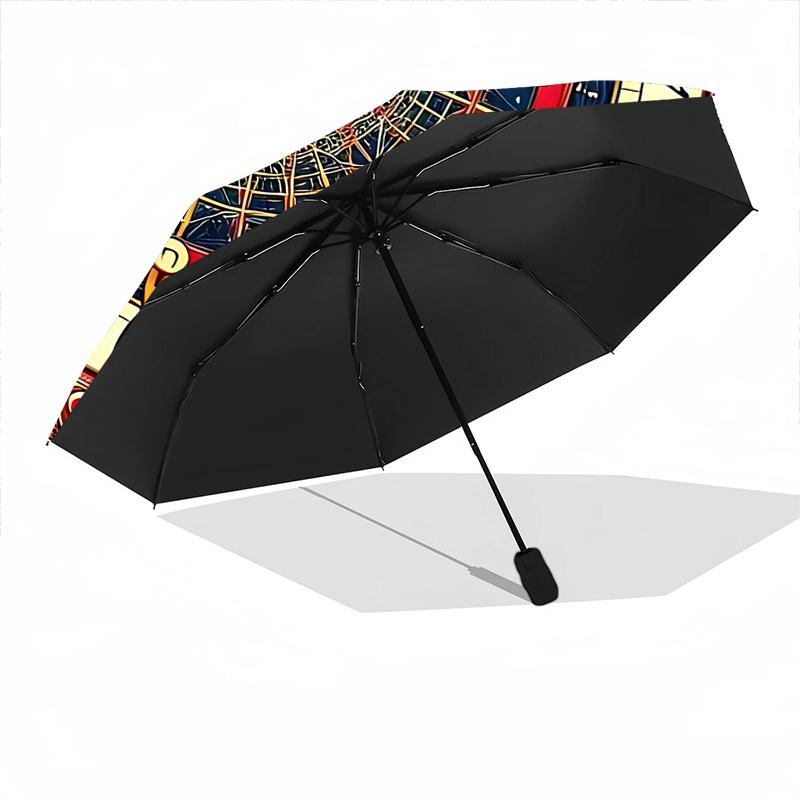 1pc Zodiac Wheel Folding Umbrella | Elegant Design, Fashionable Accessory, Durable Construction, Sturdy Ribs yy251107010