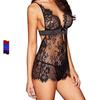 Sexy Transparent Lingerie Set of 2 Items, Women's Bandage Lace Nightshirt, Women's One-ton Pajamas with Open Back, Underwear, Suit