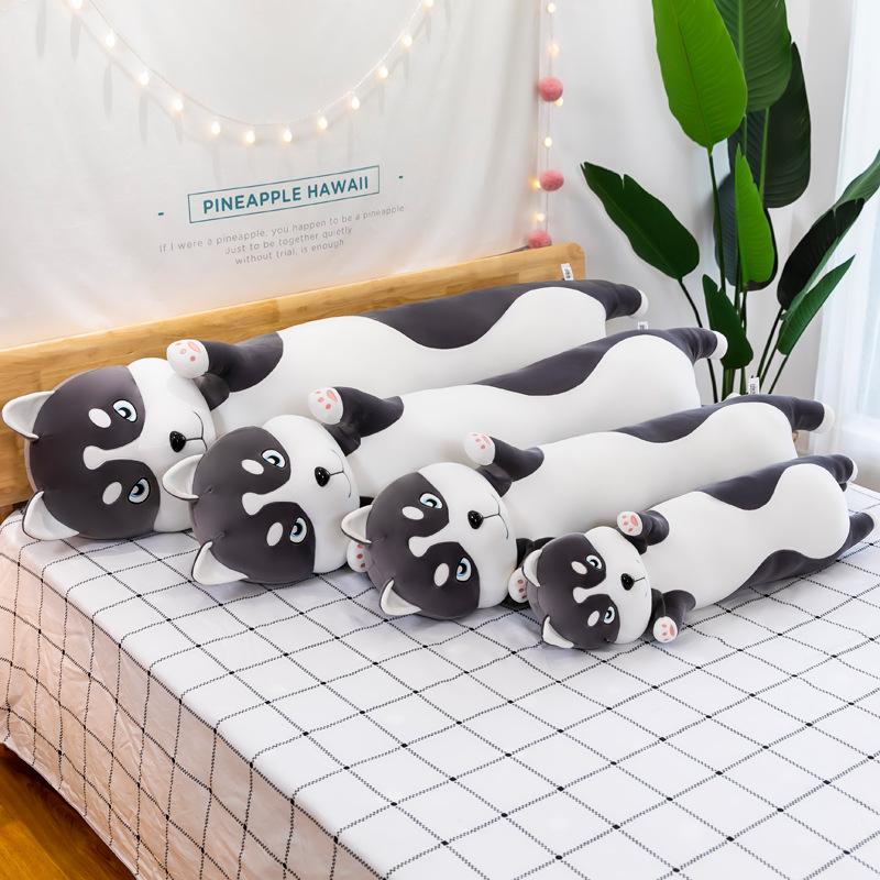 Pillow Long Plush Toy Husky Dog Bedroom Sofa Cushion Kids Adult Birthday Gift