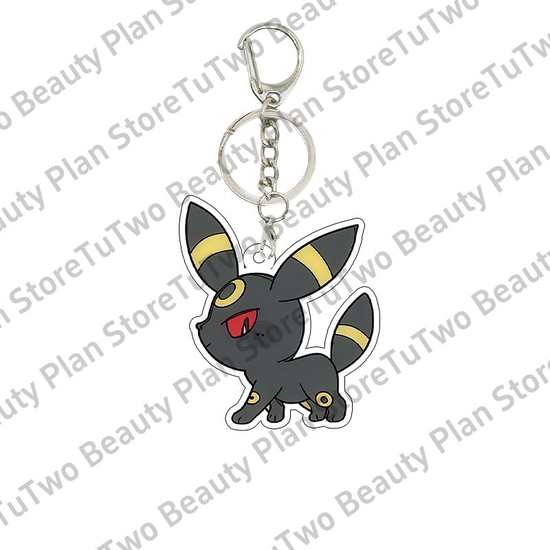 Cartoon Cute Anime Eevee Acrylic Keychain Leafeon Vaporeon Flareon Espeon Sylveon Jolteon Glaceon Bag Pendant Key Ring Gifts Toy