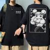 Anime Demon Slayer Uzui Tengen Print T-shirts Unisex Funny Ninja Mice Muki Muki Gym T Shirt Muscular Mouse UNSEIX Oversized TOP