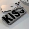 Kiss Letter Design Soft Phone Case For IPhone 17 16 15 14 13 12 11 Pro Max 7 8 XR XS Transparent Silicone Soft Cover Case