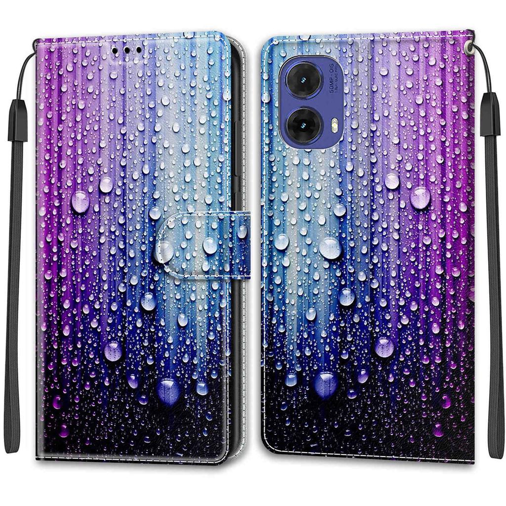 Luxusní lakované kožené pouzdro Wallet Book Style Ochranný kryt pro Motorola Moto G85 5G/G75/G55 5G/G35/G34 5G/G24/G04/G15/G05/G84 5G/G54 5G/G24 Power
