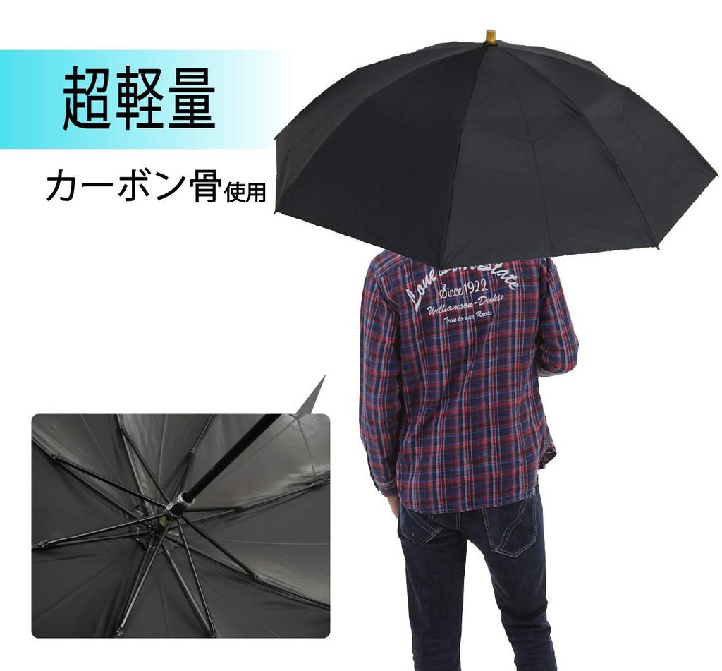 Japanese JUPA Carbon Folding Umbrella Fabric, First-class Light-blocking, Standard, Ribs, Women's