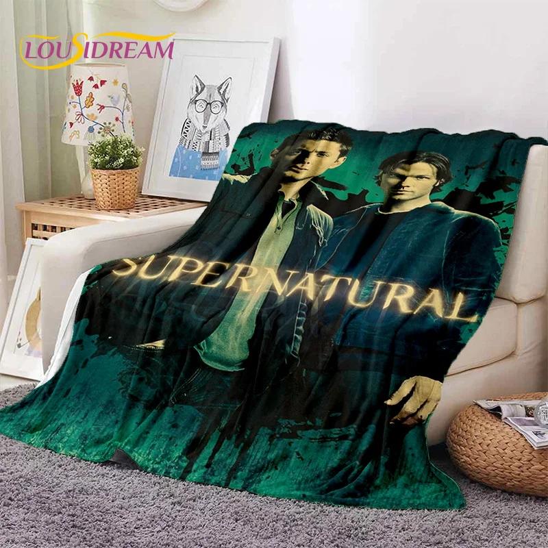 3D Latest Supernatural Dean Sam Soft Flannel Blankets,Throw Blanket Comfortable Blanket for Picnic Beds Sofa Home Bedroom Gift