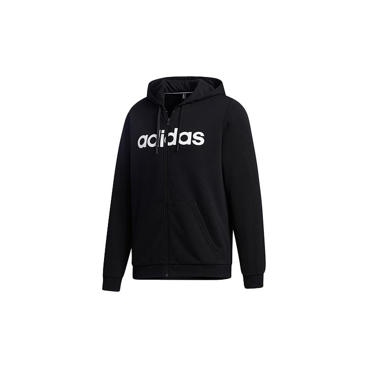 adidas neo Alphabet Printing Casual Sports Zipper Black Men s GJ8927 S