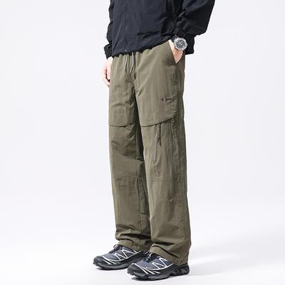 Spring and Summer Outdoor Hiking Mountaineering Quick-drying Pants Men's Urban Commuting Straight Elastic Waist Drawstring Pants