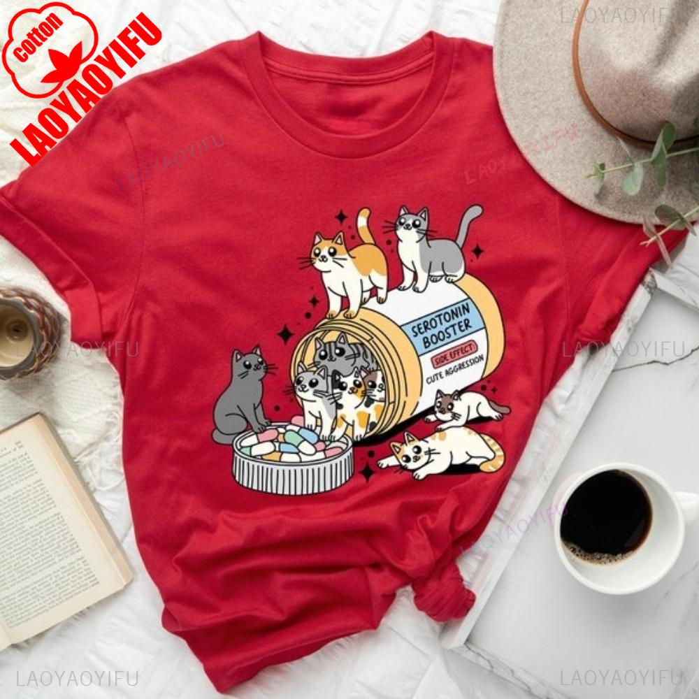 Antidepressant Cat Sweatshirt Self Care TShirt Unisextal Health Awareness Shirt Wellness Gift Clothing Women Daily Life Cotton Tee S